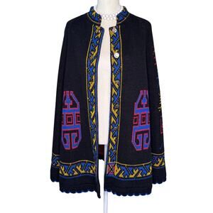VINTAGE STURBRIDGE ASIAN INSPIRED PONCHO /CAPE.